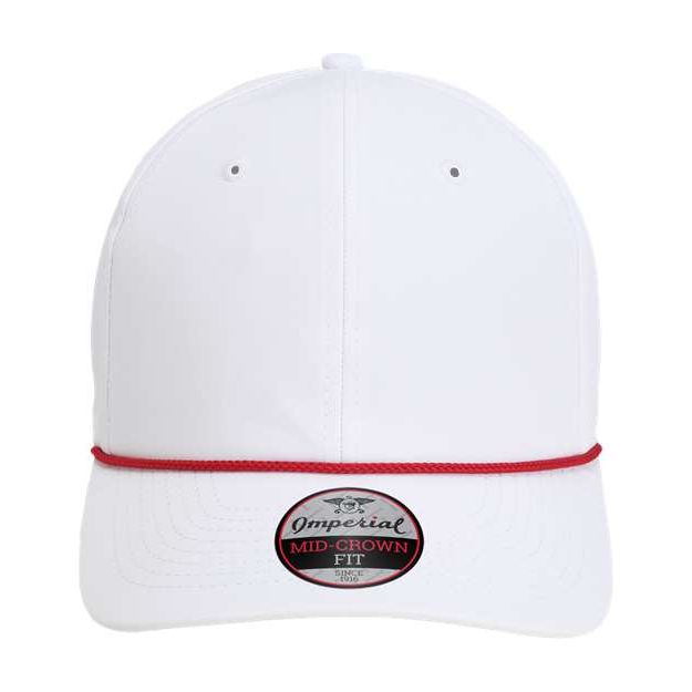 Imperial The Wingman Cap - Imperial 7054 White/ Red Adjustable Hats