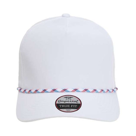 Imperial The Wrightson Cap - Imperial 5054 White/ Light Blue - Red Adjustable Golf Caps