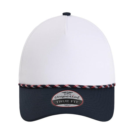 Imperial The Wrightson Cap - Imperial 5054 White/ Navy/ Navy/ Red/ White Adjustable Golf Caps