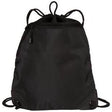 Improved Cinch Pack with Mesh Trim Black Drawstring Bags