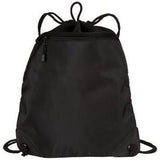 Improved Cinch Pack with Mesh Trim Black Drawstring Bags