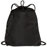 Improved Cinch Pack with Mesh Trim Black Drawstring Bags