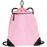 Improved Cinch Pack with Mesh Trim Bright Pink Drawstring Bags