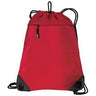 Improved Cinch Pack with Mesh Trim Chili Red Drawstring Bags