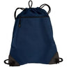 Improved Cinch Pack with Mesh Trim Navy Drawstring Bags