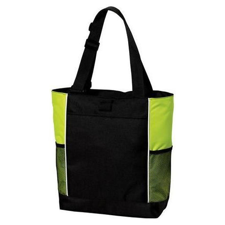 Improved Panel Tote Black/Bright Lime Tote Bags