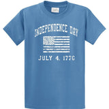 Independence Day 4th of July - Cotton T-Shirts - Regular, Big and Tall Colonial Blue 2XL Short Sleeve T-Shirts