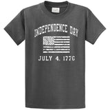 Independence Day 4th of July - Cotton T-Shirts - Regular, Big and Tall Dark Heather Grey 3XL Short Sleeve T-Shirts