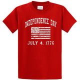 Independence Day 4th of July - Cotton T-Shirts - Regular, Big and Tall Red 5XL Short Sleeve T-Shirts