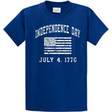 Independence Day 4th of July - Cotton T-Shirts - Regular, Big and Tall Royal 3XLT Short Sleeve T-Shirts