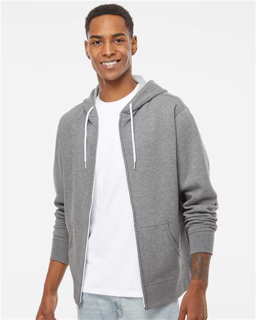 Independent Trading Co. Unisex Lightweight Full - Zip Hooded Sweatshirt - Independent Trading Co. AFX90UNZ Gunmetal Heather XS Zip Hoodies