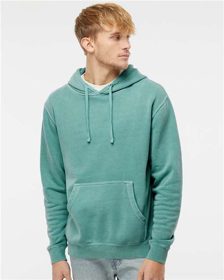 Independent Trading Co. Unisex Midweight Pigment - Dyed Hooded Sweatshirt - Independent Trading Co. PRM4500 Pigment Mint XS Hoodies
