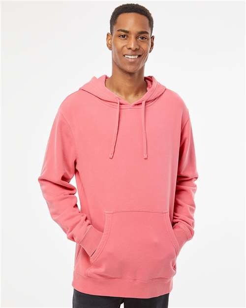 Independent Trading Co. Unisex Midweight Pigment - Dyed Hooded Sweatshirt - Independent Trading Co. PRM4500 Pigment Pink XS Hoodies