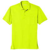 Industrial Snag - Proof Pocket Polo Safety Yellow X - Small Polos/Knits