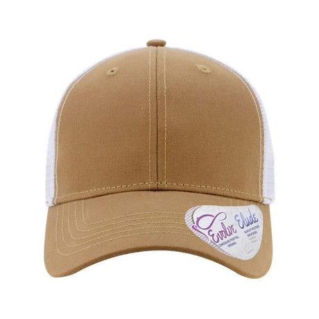 Infinity Her Women's Modern Trucker Cap - Infinity Her CHARLIE Caramel/ White Adjustable Women's Caps