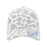 Infinity Her Women's Modern Trucker Cap - Infinity Her CHARLIE Grey Cow/ White Adjustable Women's Caps