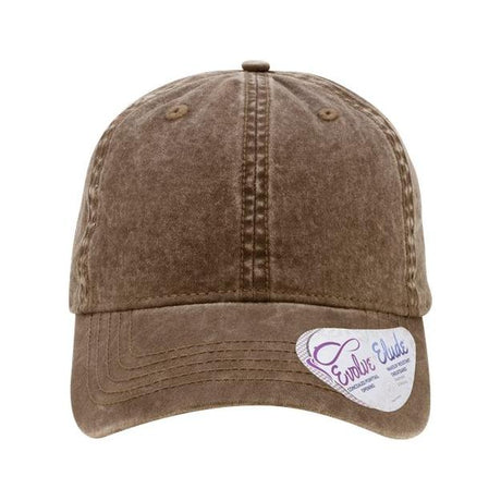 Infinity Her Women's Pigment - Dyed with Fashion Undervisor Cap - Infinity Her CASSIE Chocolate/ Fawn Adjustable Visors