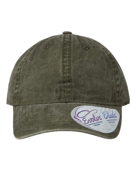 Infinity Her Women's Pigment - Dyed with Fashion Undervisor Cap - Infinity Her CASSIE Olive/ Camo Adjustable Visors