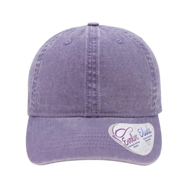 Infinity Her Women's Pigment - Dyed with Fashion Undervisor Cap - Infinity Her CASSIE Violet/ Floral Adjustable Visors