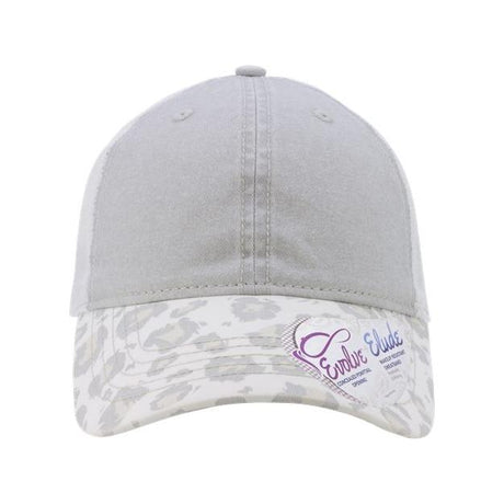 Infinity Her Women's Printed Bill with Mesh Back Cap - Infinity Her JANET Grey/ Snow Leopard/ White Adjustable Training Aids