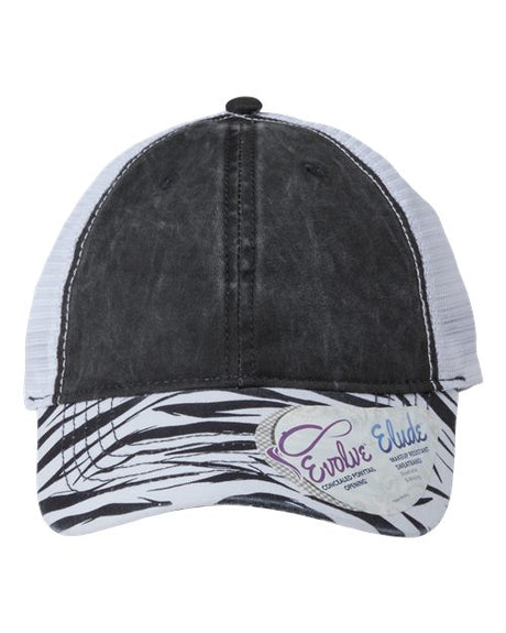 Infinity Her Women's Printed Bill with Mesh Back Cap - Infinity Her JANET Grey/ Snow Leopard/ White Adjustable Training Aids