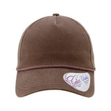 Infinity Her Women's Washed Five - Panel Rope Cap - Infinity Her MAYA Chocolate/ Fawn Adjustable Hats
