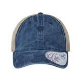 Infinity Her Women's Washed Mesh - Back Cap - Infinity Her TESS Navy/ Stripes Adjustable Hats