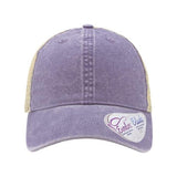 Infinity Her Women's Washed Mesh - Back Cap - Infinity Her TESS Violet/ Floral/ Khaki Adjustable Hats