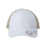 Infinity Her Women's Washed Mesh - Back Cap - Infinity Her TESS Violet/ Floral/ Khaki Adjustable Hats