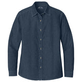 Joe's USA Ladies Long Sleeve Value Denim Shirt Joe's USA Ink Blue X-Small