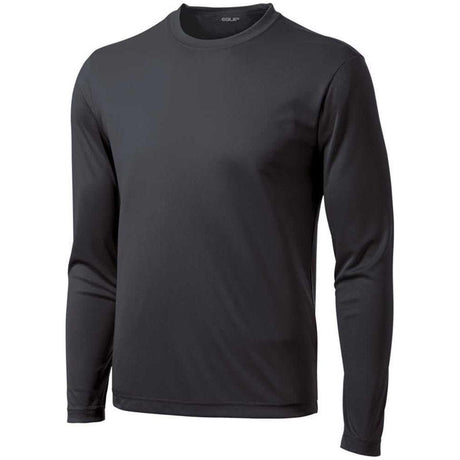 DRIEQUIP Men's Moisture Wicking Long Sleeve Tee Shirts TALL Sizes-IronGrey Activewear DRI-EQUIP Iron Grey Large Tall