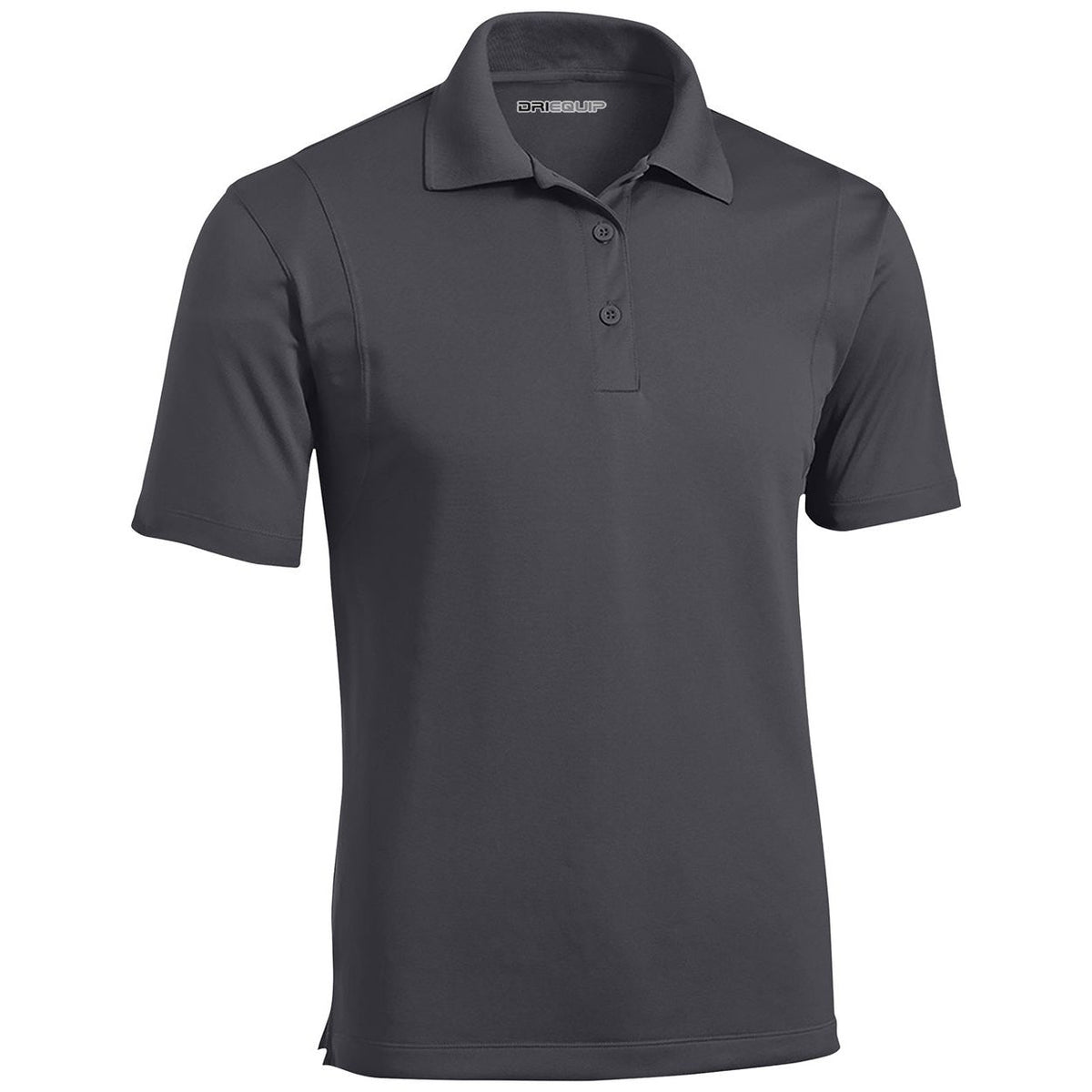 Mens Moisture Wicking Micropique Golf Polos DRI-EQUIP Iron Grey