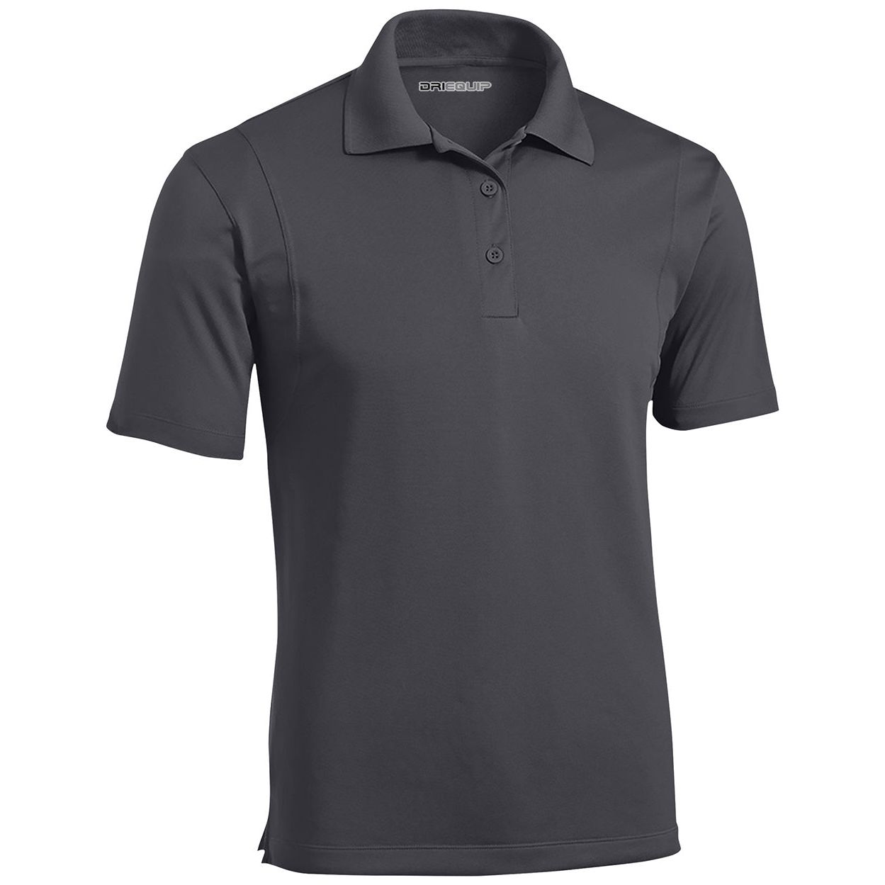 Mens Moisture Wicking Micropique Golf Polos DRI-EQUIP Iron Grey