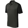 Men's Colorblock Micropique Sport-Wick Polo Polos/Knits DRI-EQUIP Iron Grey / Black X-Small