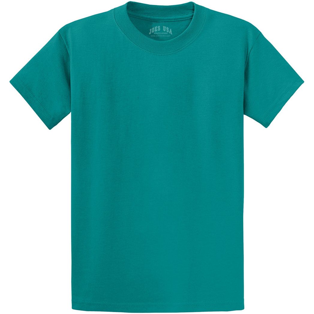 Men's Durable 100% Heavyweight Cotton T-Shirts in Regular, Big, and Tall Sizes Joe's USA Men's Apparel - Jade