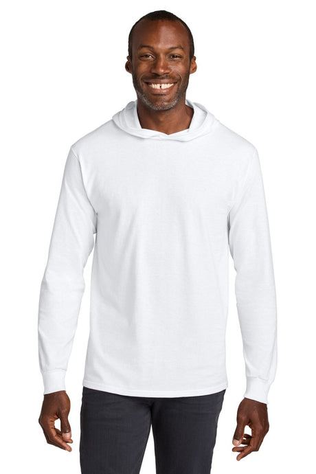 Jerzees Classics ™ Unisex Cotton Long Sleeve Hooded T-Shirt 363LH - Jerzees 363LH White S Hoodies