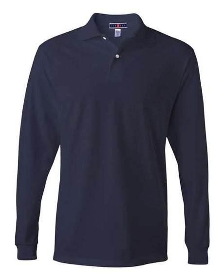 JERZEES Men's SpotShield® 50/50 Long Sleeve Polo - JERZEES 437MLR J. Navy L