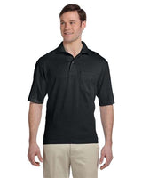 JERZEES Men's SpotShield® 50/50 Polo with Pocket - JERZEES 436MPR Black S