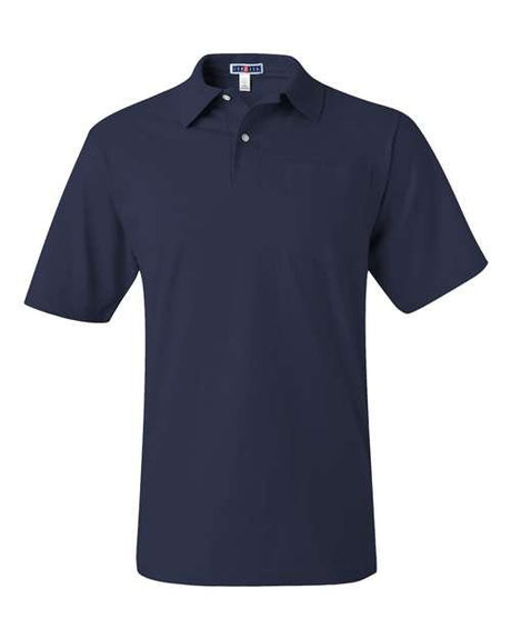 JERZEES Men's SpotShield® 50/50 Polo with Pocket - JERZEES 436MPR J. Navy S