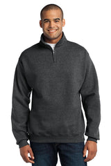 Jerzees ® - NuBlend ® 1/4 - Zip Cadet Collar Sweatshirt. 995M - Jerzees 995M Black Heather S Sweatshirts/Fleece