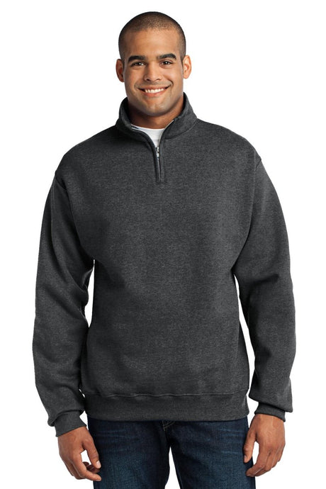 Jerzees ® - NuBlend ® 1/4 - Zip Cadet Collar Sweatshirt. 995M - Jerzees 995M Black Heather S Sweatshirts/Fleece
