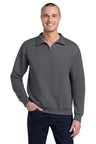 Jerzees ® - NuBlend ® 1/4 - Zip Cadet Collar Sweatshirt. 995M - Jerzees 995M Charcoal Grey S Sweatshirts/Fleece