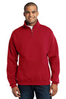 Jerzees ® - NuBlend ® 1/4 - Zip Cadet Collar Sweatshirt. 995M - Jerzees 995M True Red S Sweatshirts/Fleece
