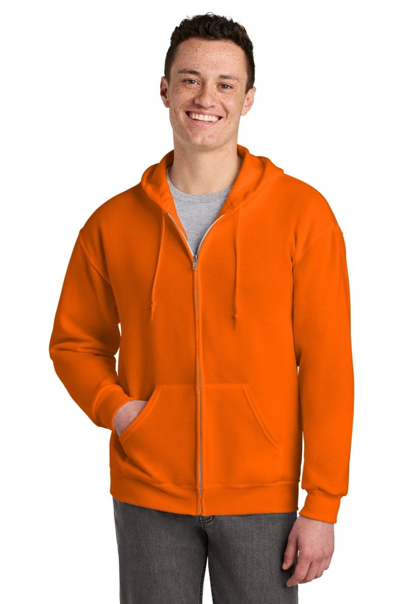 Jerzees ® - NuBlend ® Full - Zip Hooded Sweatshirt. 993M - Jerzees 993M Safety Orange S Sweatshirts/Fleece