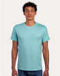 JERZEES Premium Blend Ring - Spun T-Shirt - Simply Aqua Heather - JERZEES 560MR Simply Aqua Heather L Short Sleeve T-Shirts