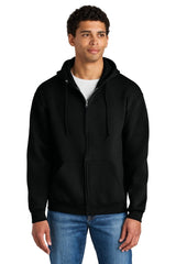 Jerzees Rugged ™ Unisex Full - Zip Hooded Sweatshirt Z12M - Jerzees Z12M Black Ink S Sweatshirts/Fleece