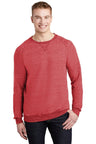 Jerzees ® Snow Heather French Terry Raglan Crew 91M - Jerzees 91M Red S Sweatshirts/Fleece