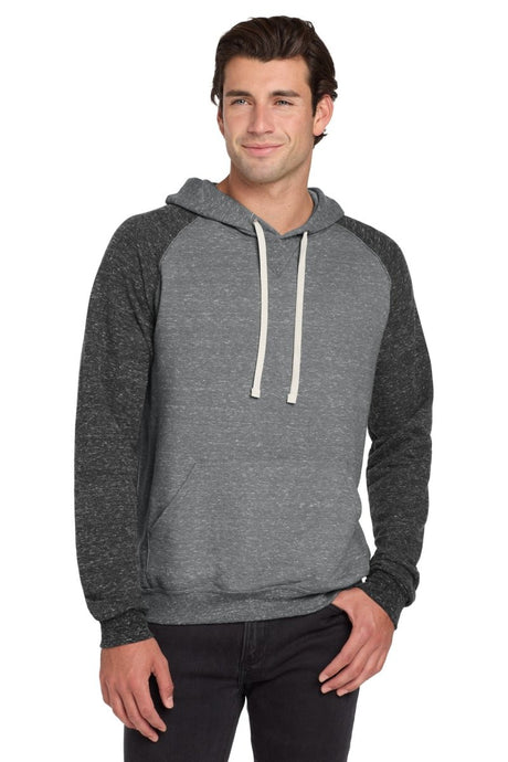 Jerzees ® Snow Heather French Terry Raglan Hoodie 90M - Jerzees 90M Charcoal/ Black S Sweatshirts/Fleece