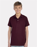 JERZEES SpotShield® Youth 50/50 Polo - JERZEES 437YR Light Blue XL