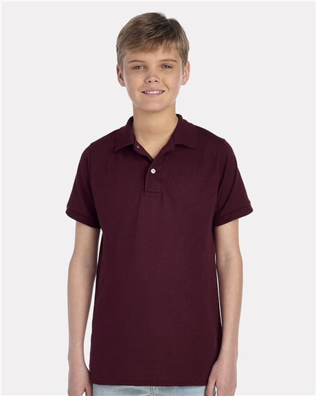 JERZEES SpotShield® Youth 50/50 Polo - JERZEES 437YR Light Blue XL